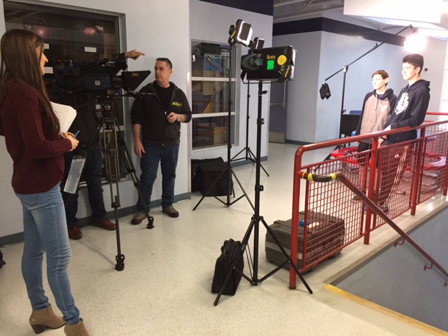 Claremont Film and TV class, in partnership with Shaw Cable, working on a joint project.  